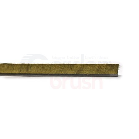 GORDON BRUSH Height 1" No. 4 Channel Strip Brush - .004" Brass Bristle Diameter 44775